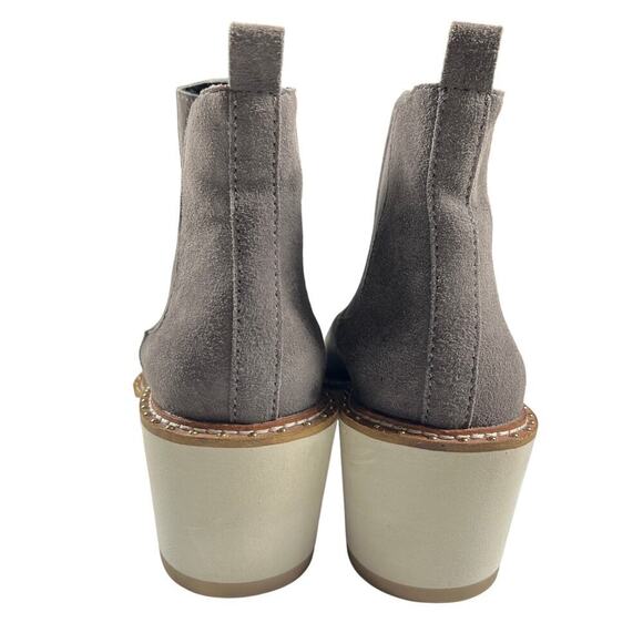 Cecelia New York Gemma Suede Wedge Pull On Ankle Boot Slate Gray Size 8M - Picture 5 of 11